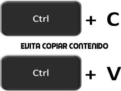 evitar copiar y pegar contenido