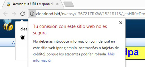 sitio web sin seguridad ssl
