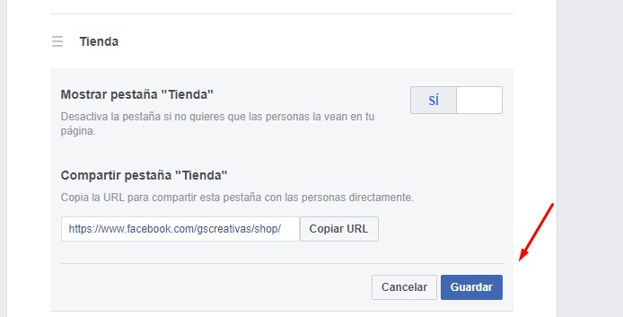 tienda facebook